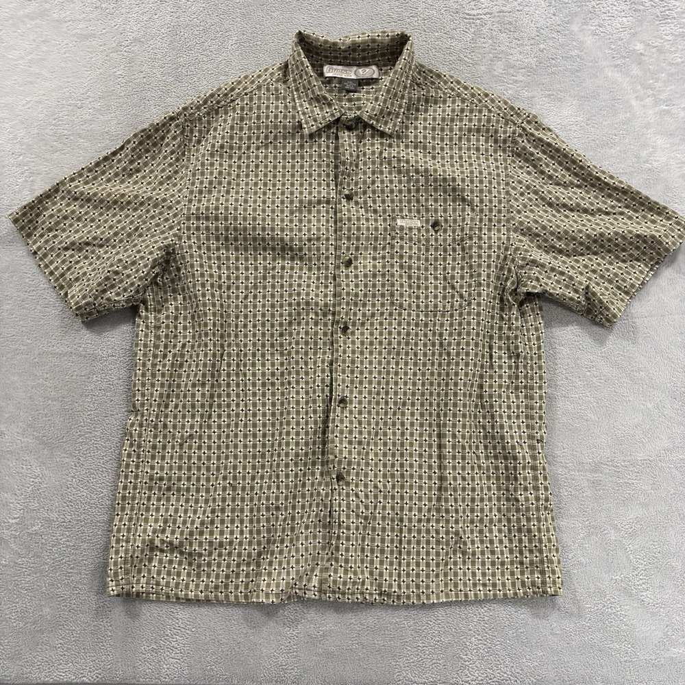 Vtg Guess USA Button Shirt Men 2XL Green Plaid Y2K 90s Baggy Streetwear